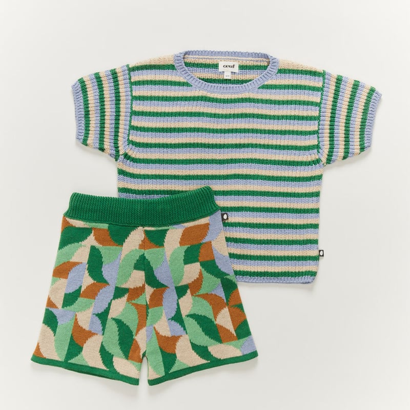 Oeuf NYC（2Y-7Y）- Knit short set | Sunnao store 