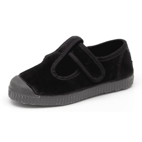 Cienta - Velour T strap shoes BLACK 977075