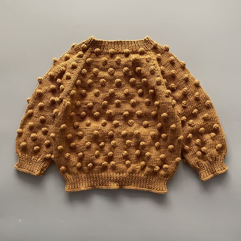 残り1点（1-3Y）Babytoly - Popcorn Cardigan BISCUIT |