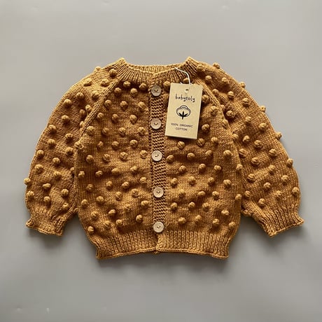 残り1点（1-3Y）Babytoly - Popcorn Cardigan BISCUIT