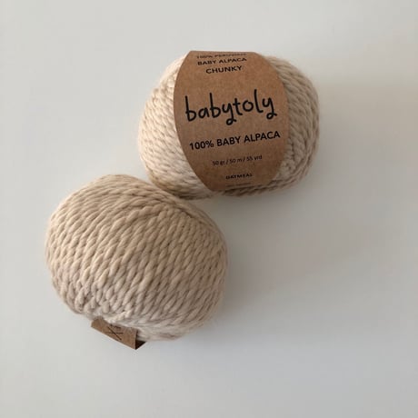 Babytoly Baby alpaca yarns - OATMEAL（毛糸）