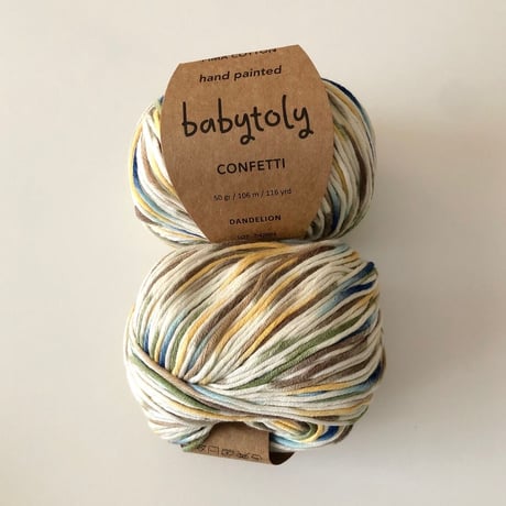 Babytoly Organic Pima cotton yarns - Confetti Dandelion（毛糸）