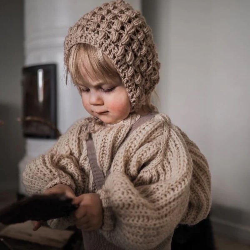 Silmu Knitting- Helmi Crochet Merino Bonnet | S