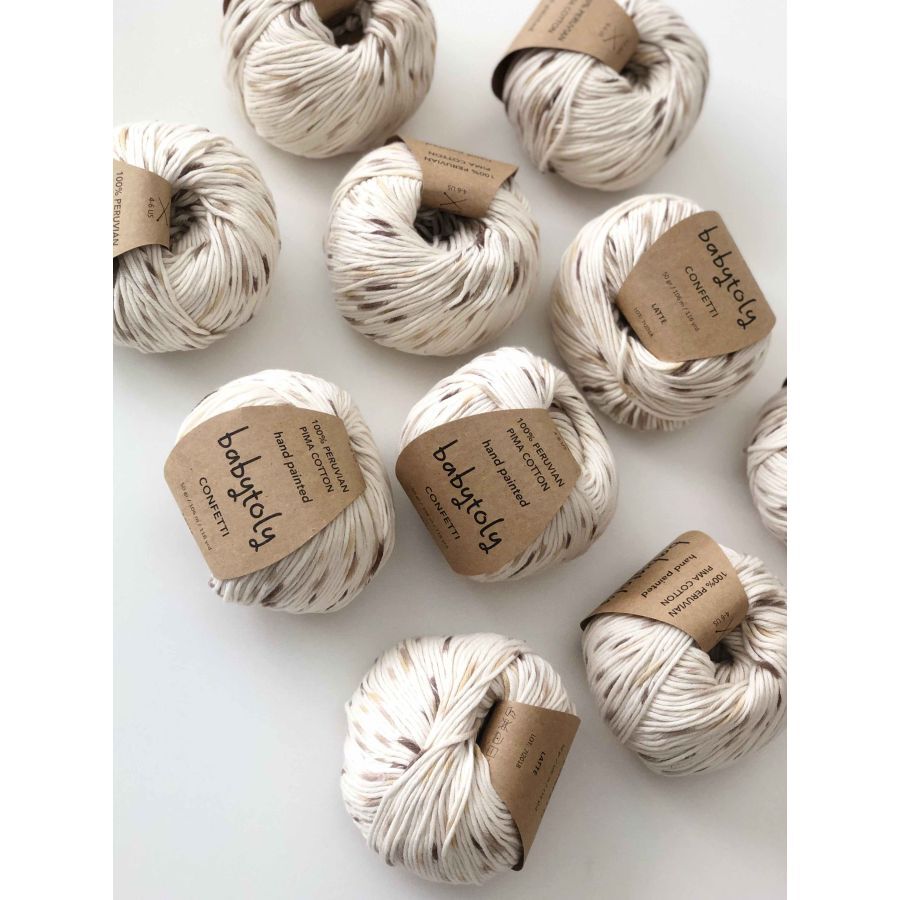 Babytoly Organic Pima cotton yarns - Confetti Latte（毛糸）