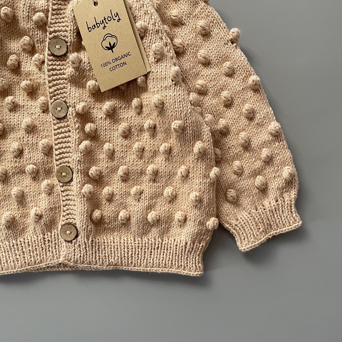 Babytoly popcorn cardigan