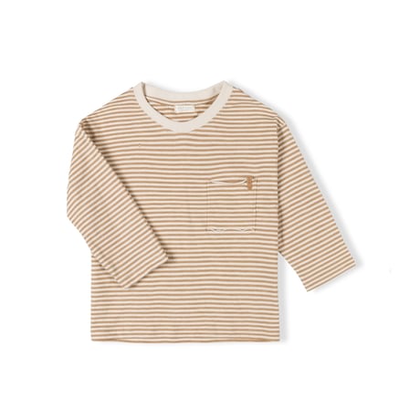 Nixnut - Drop Shirt - Caramel Stripe（86-116）