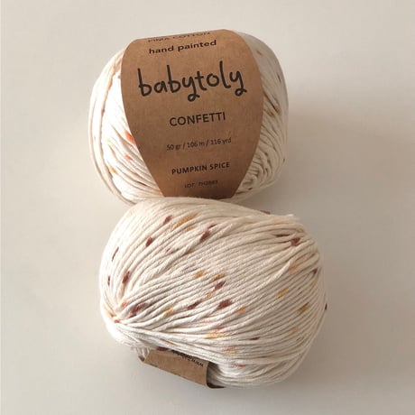 Babytoly Organic Pima cotton yarns - Confetti Pumpkin Spice（毛糸）