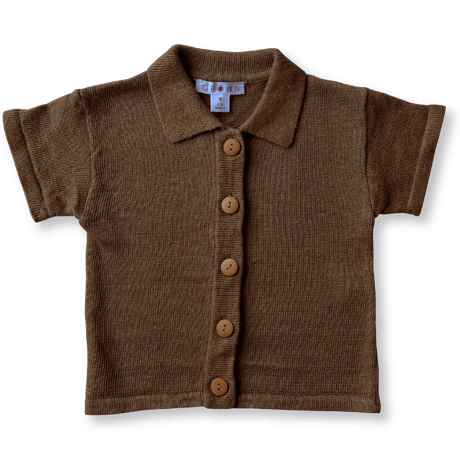 残り1点（6-12M）Grown Clothing -  Linen Knit Shirt