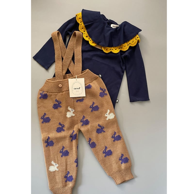 Oeuf NYC （12M-3Y）- Motif Suspender Pants | Sunn...