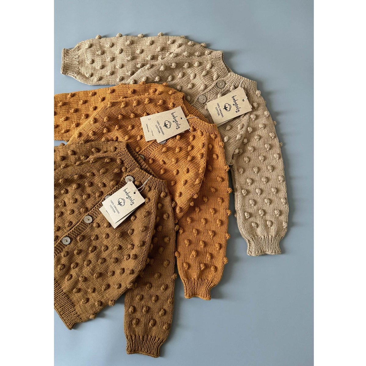 Babytoly - Popcorn Cardigan HONEY | Sunnao stor...