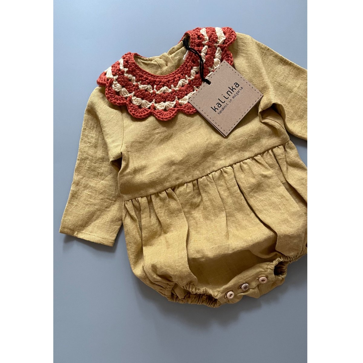 残り1点（2-3Y）Kalinka - Francesca Romper - Cream Gold