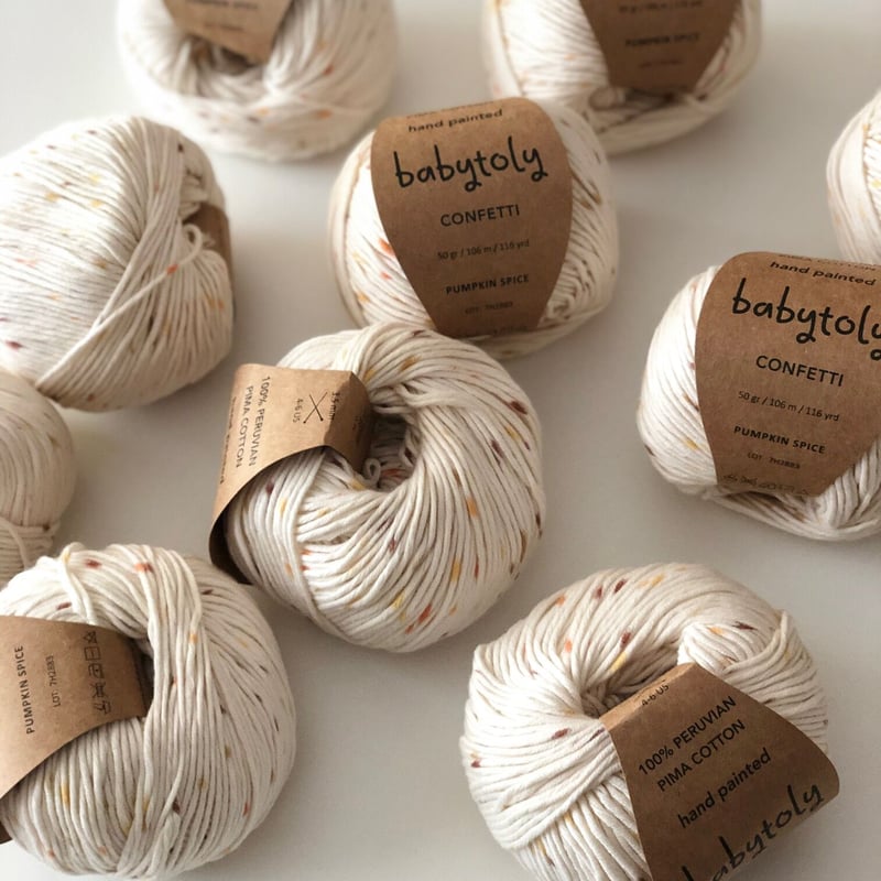 Babytoly Organic Pima cotton yarns - Confetti P...