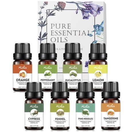 ピュア エッセンシャルオイル Dセット １００％ピュア 精油 １０ｍｌ×８本入 アロマオイル セット