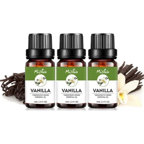 ピュア エッセンシャルオイル バニラ１０ｍｌ３本セット １００％ピュア バニラ精油 アロマオイルセット