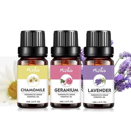 ピュア エッセンシャルオイル フローラル１０ｍｌ３本セット １００％ピュア 精油 ゼラニウム １０ｍｌ １００％ピュア 精油 カモミール １０ｍｌ １００％ピュア 精油 ラベンダー １０ｍｌ入り