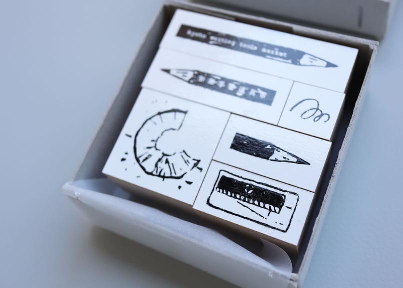 日本の老舗メーカー•SANBY （サンビー）製のスタンプセット 京都手書道具市×サンビー株式会社 オリジナルスタンプセットB | 京都手