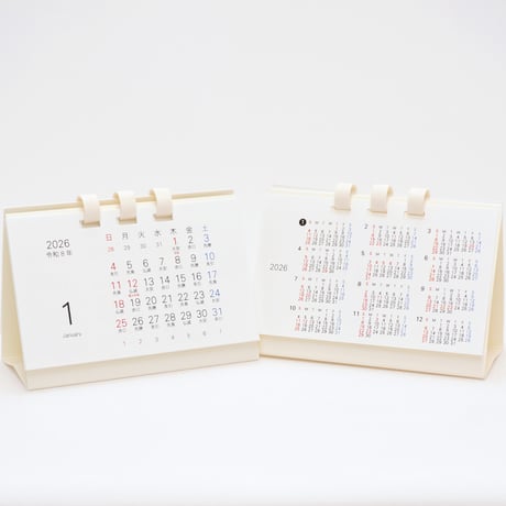 卓上カレンダー ミニ よこ型 2026【1月始まり】【月曜始まり】【日曜始まり】