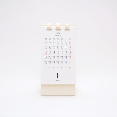 卓上カレンダー ミニ たて型 2026【１月始まり】【月曜始まり】【日曜始まり】