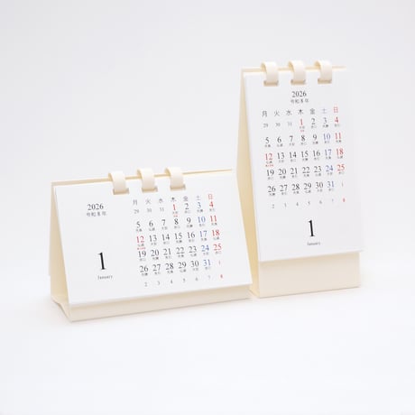 卓上カレンダー ミニ たて型 2026【１月始まり】【月曜始まり】【日曜始まり】