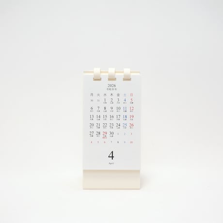 【4月始まり】卓上カレンダー ミニ たて型 2026【月曜始まり】【日曜始まり】