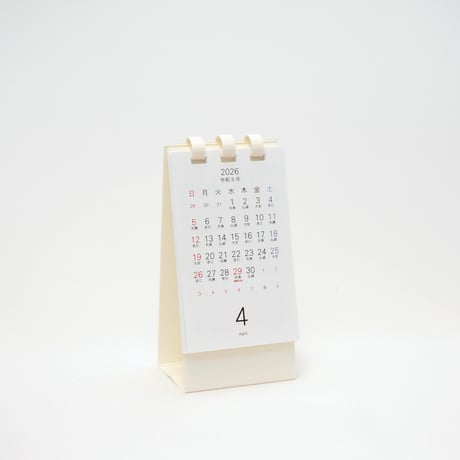 【4月始まり】卓上カレンダー ミニ たて型 2026【月曜始まり】【日曜始まり】