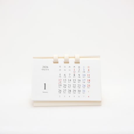 卓上カレンダー ミニ よこ型 2026【1月始まり】【月曜始まり】【日曜始まり】
