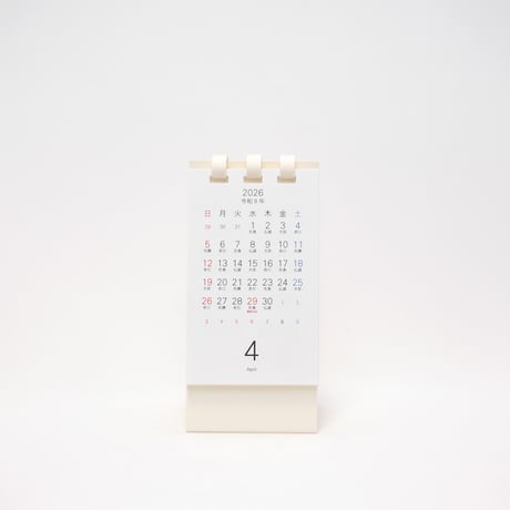 【4月始まり】卓上カレンダー ミニ たて型 2026【月曜始まり】【日曜始まり】