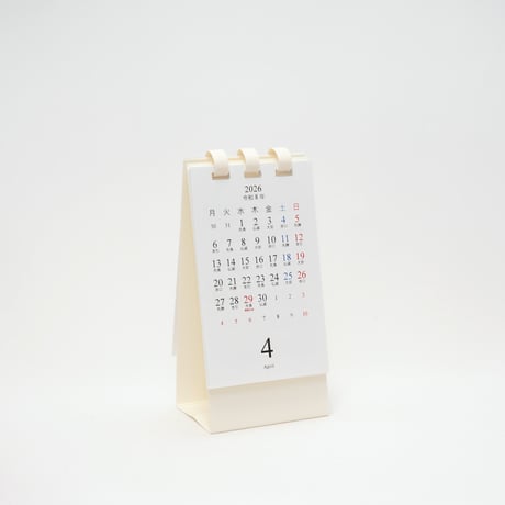【4月始まり】卓上カレンダー ミニ たて型 2026【月曜始まり】【日曜始まり】