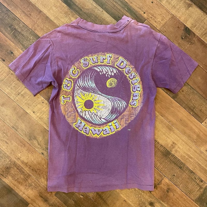 80s T&C surf USA製 プリント　old surf 半袖 Tシャツ Vintage 80s T&C Surf Designs T Shirt Surfer Surfing USA Made
