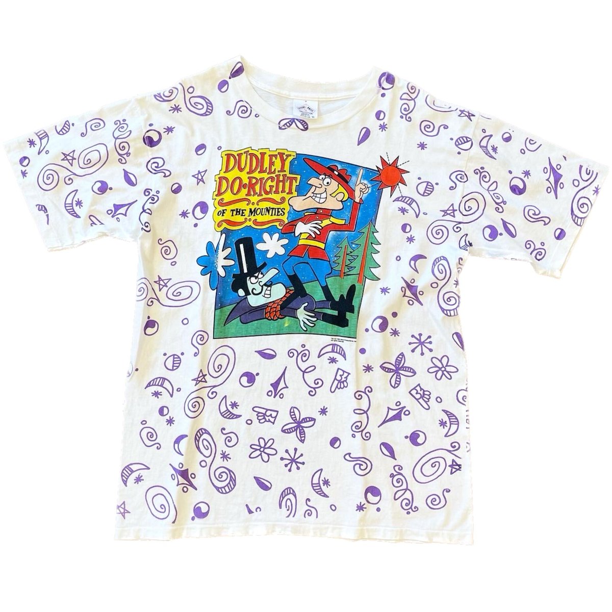 90s DUDLEY DO-RIGHT print tee (made in USA) | c