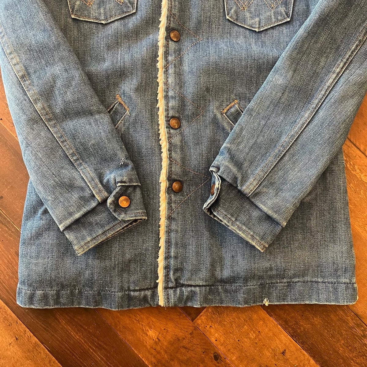 70s Wrangler denim boa jacket (made in USA) | c