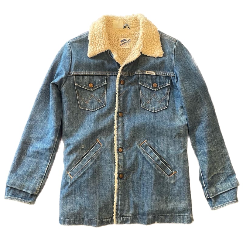 70s Wrangler denim boa jacket (made in USA) | c