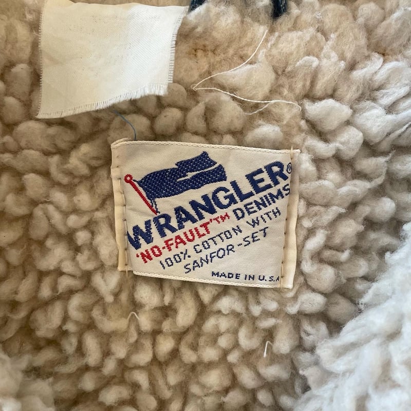 70s Wrangler denim boa jacket (made in USA) | c