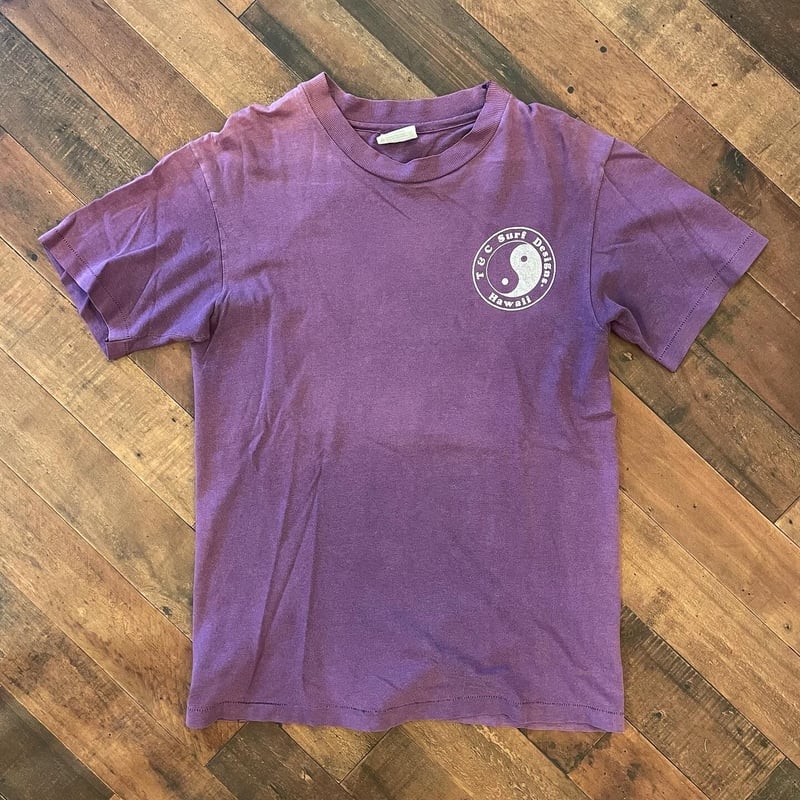 80s T&C surf USA製 プリント　old surf 半袖 Tシャツ 80s USA製 LIGHTNING BOLT R.I.P OLD SURF ビンテージ オールド