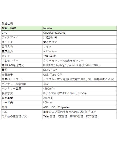 lopeto【ロペット】充電ベース付き