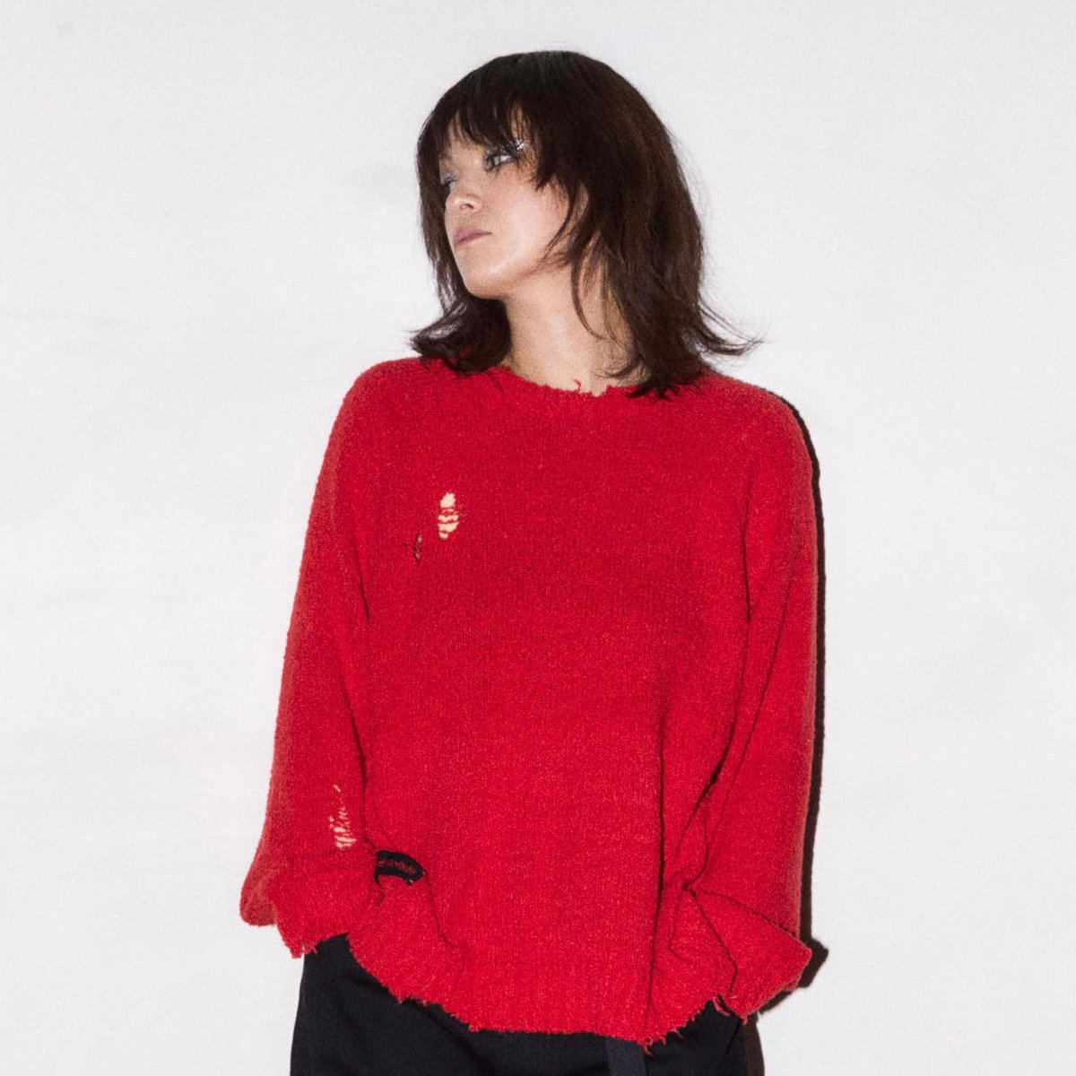 ニット/セーター stein 21ss oversized damaged knit red DAMAGED KNIT | Dorothy Hendricks