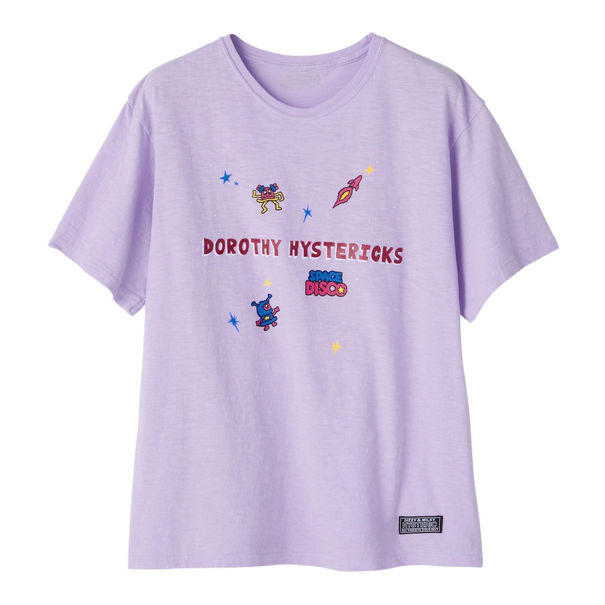 GLITTER PRINT TEE DOROTHY HYSTERICKS(SPACE DISC