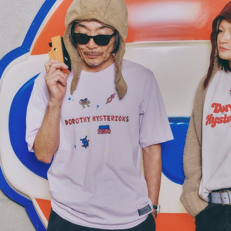 GLITTER PRINT TEE DOROTHY HYSTERICKS(SPACE DISCO)