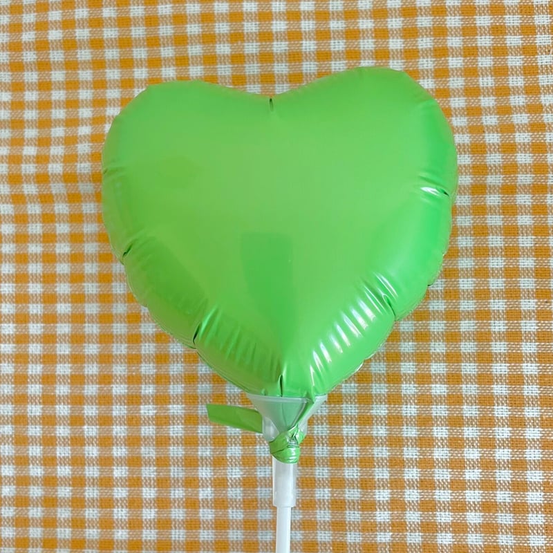 4インチ♡バルーン【パステルグリーン】×きらきらバルーンスティック