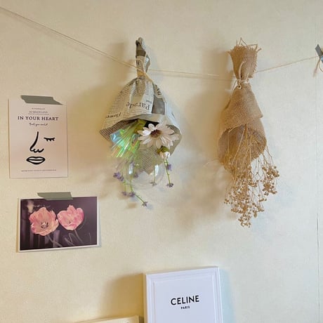 青いお花ブーケ