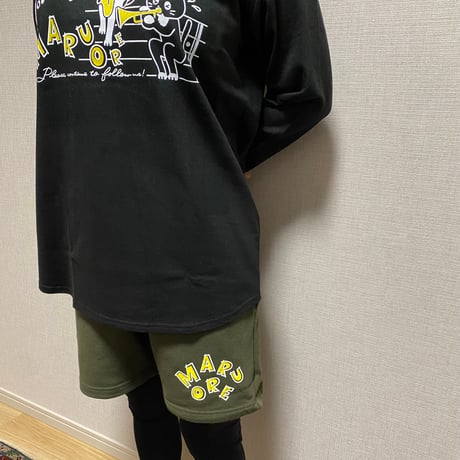 333,333記念スウェットハーフパンツ(アーミーグリーン)