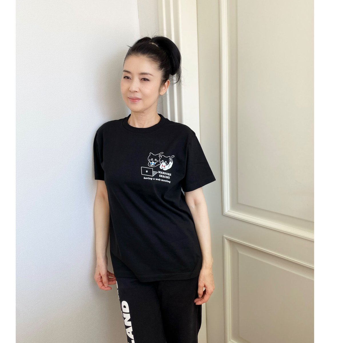 オーラティエ AURATIER ロゴ入り ブラック長袖Tシャツ マルオレ社長Tシャツ(ブラック) | maruore-store