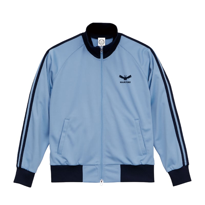 フュージョンロゴトラックジャケット(サックス×ネイビー) | maruore-store