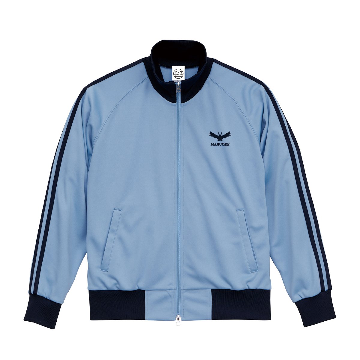 フュージョンロゴトラックジャケット(サックス×ネイビー