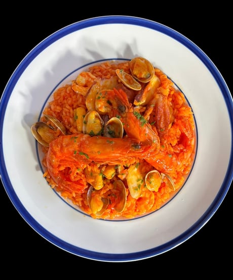 【食品サンプル】魚介のリゾット サンプル リゾット 海老 食品 展示 装飾 イタリアン レストラン 店舗 インテリア