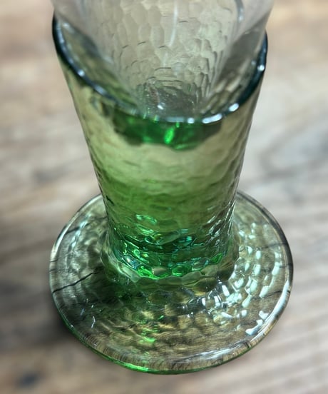 【3客セット】佐々木硝子 ドミンゴ ビヤーグラス グリーン ビアグラス レトロポップ ガラス コップ 昭和 レトロ 雑貨 アンティーク