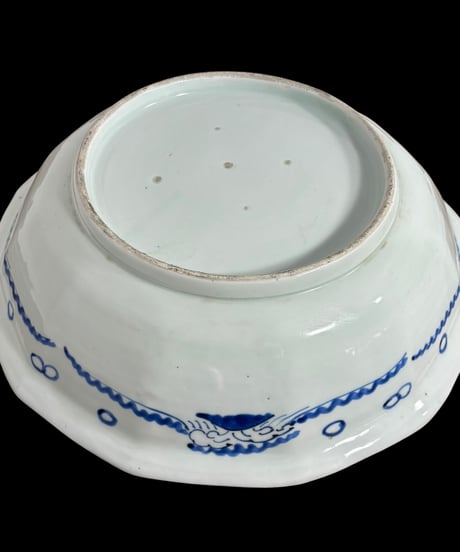 染付 大皿 [松竹梅紋絵] 盛り皿 飾り皿 器 古伊万里 江戸時代 和食器 骨董品