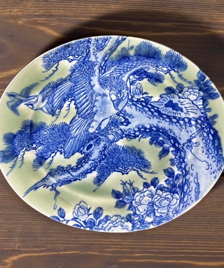 大皿　青い染付が特徴的な陶器の皿 CATEGORY 食器・器 | HORIDASHI市