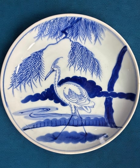 旧家蔵出し品　古伊万里　特大大皿　唐草　牡丹に鳥　松竹鶴　飾り皿 R-161 古伊万里 KOIMARI 蛸唐草牡丹文 長角皿 | imarimaru