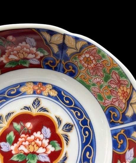 【5客セット】 有田焼 昇龍窯 金彩 色絵 なます皿 染錦 銘々皿 丸皿 飾皿 和食器 伊万里 陶器 時代物 骨董品 アンティーク